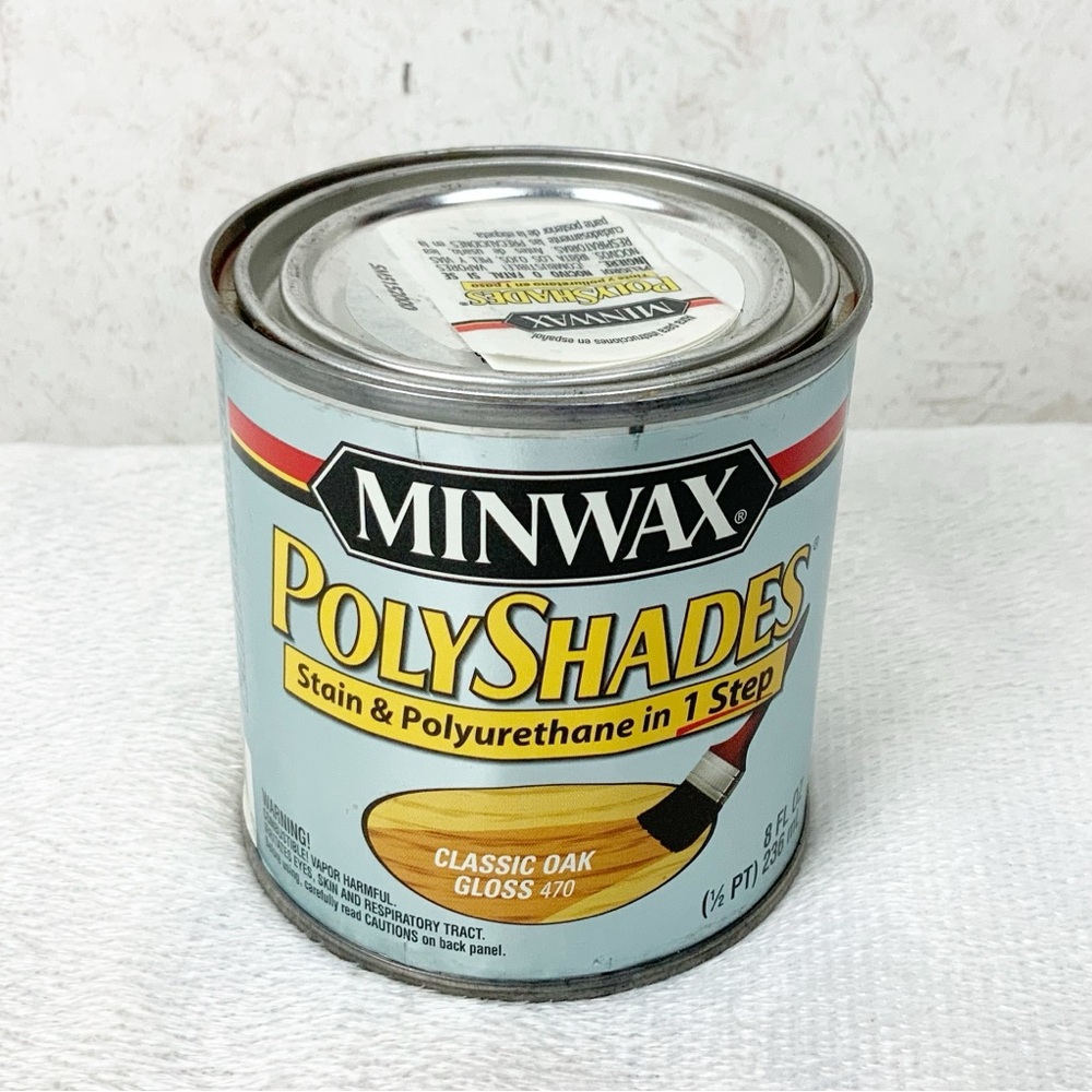 Minwax Polyshades Stain & Polyurethane Classic Oak 470 Gloss Sealed 8 Oz USA